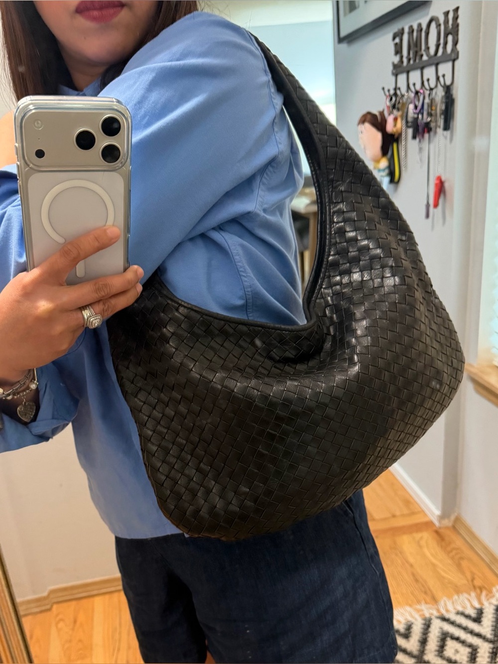 authentic vintage Bottega Venetta Intrecciato black hobo bag - Picture 14 of 14